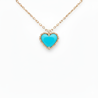Turquoise Heart Pendant Necklace