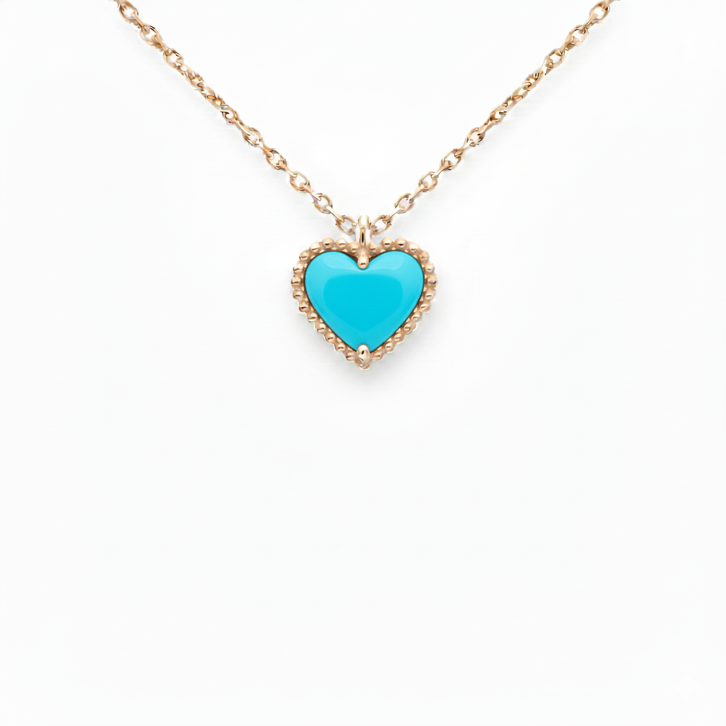 Turquoise Heart Pendant Necklace