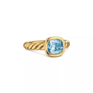 Swiss Blue Topaz Twist Cable Ring (Copy)