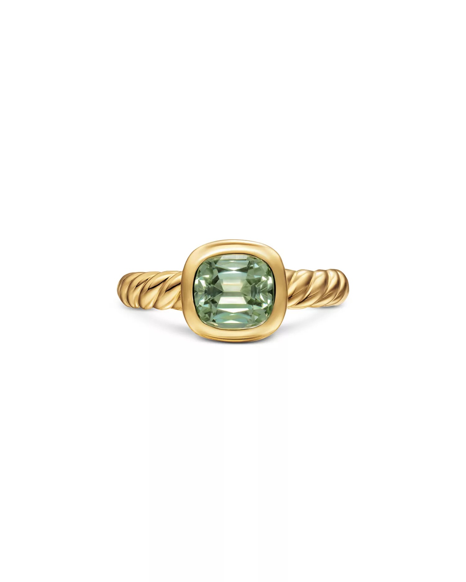 Green Amethyst Twist Cable Ring - Image 4