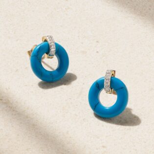 Turquoise Donut Stud Earrings