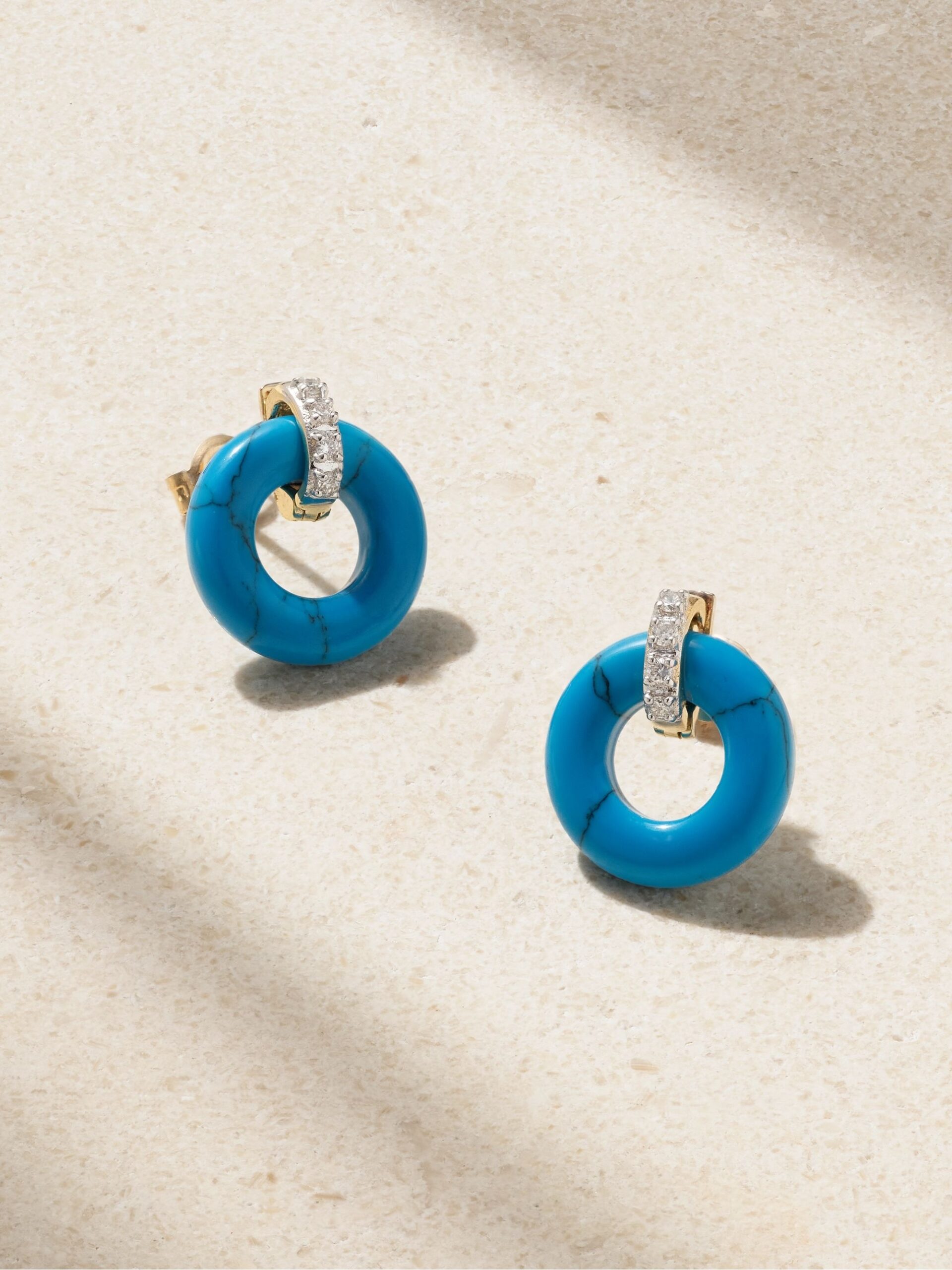Turquoise Donut Stud Earrings