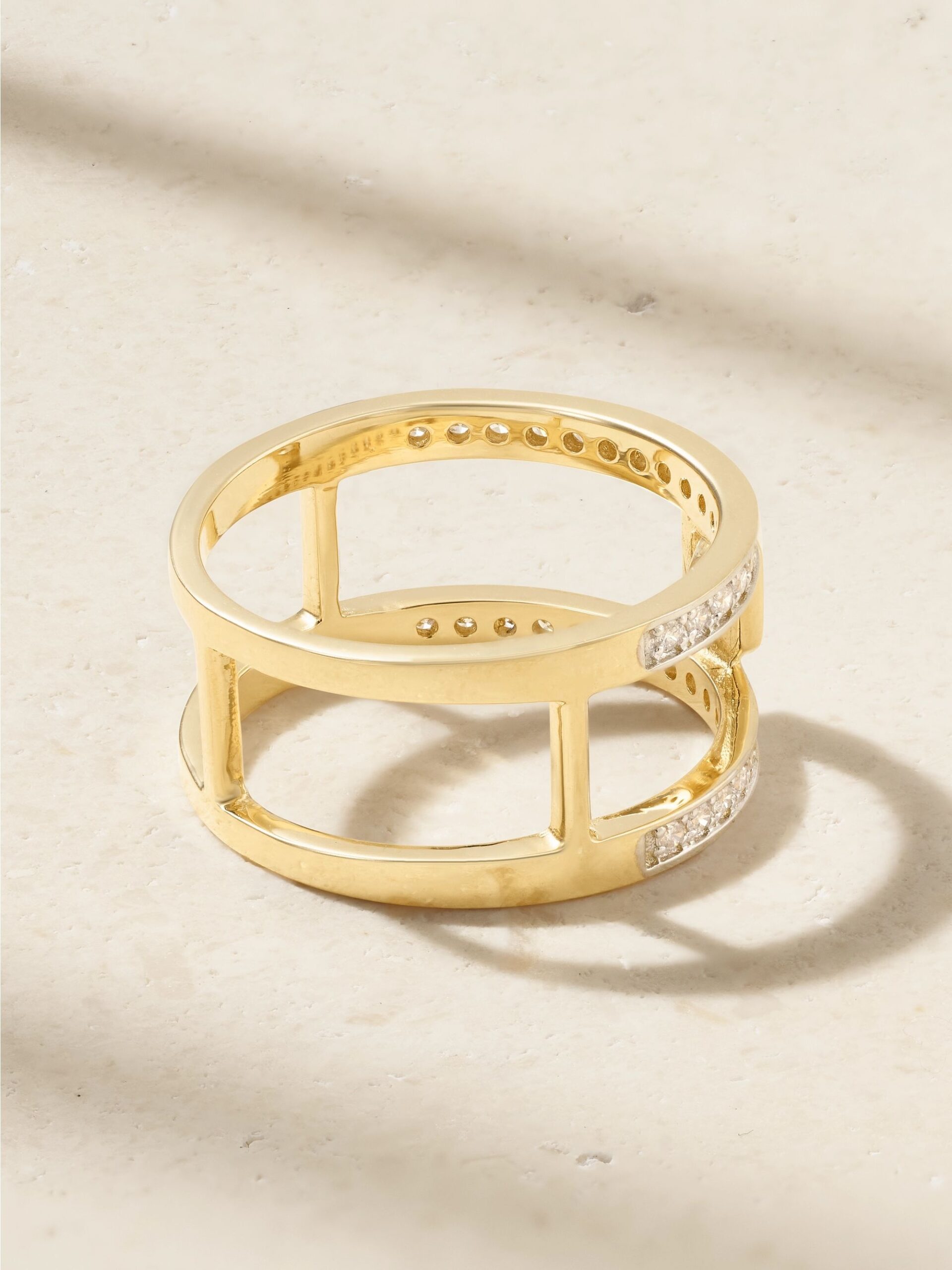Moissanite Double Band Cage Ring - Image 2