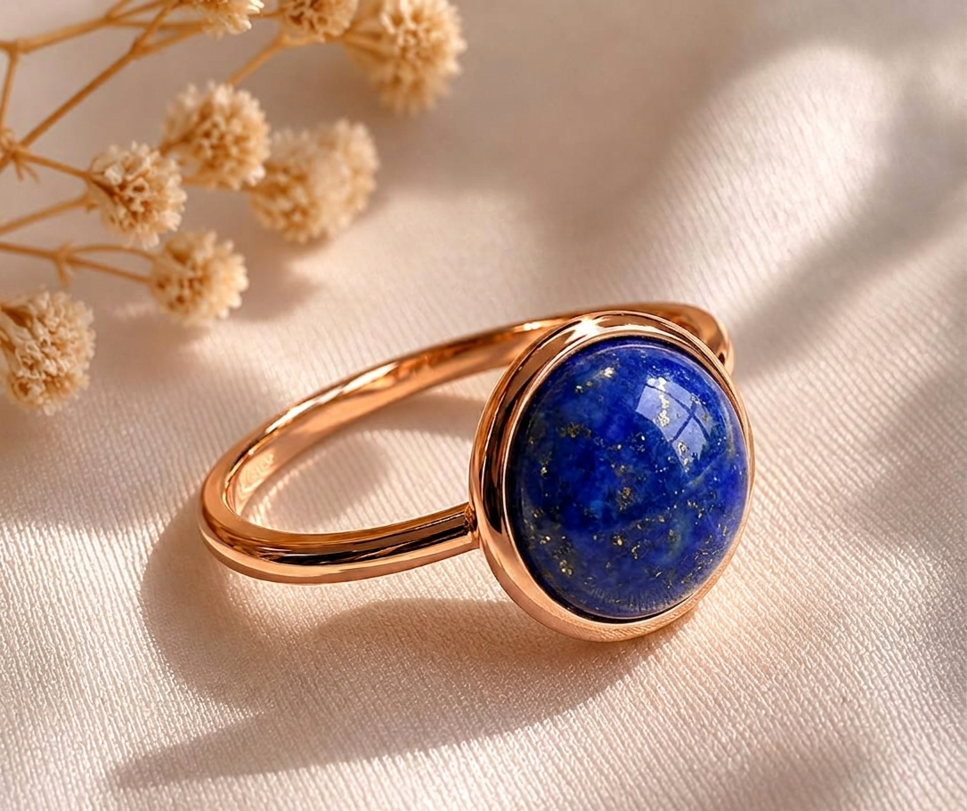 Lapis Lazuli High Dome Cocktail Ring - Image 2
