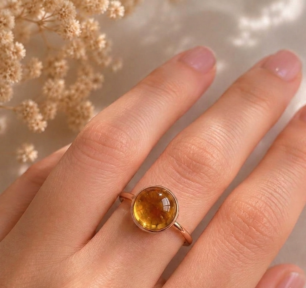 Citrine High Dome Cocktail Ring - Image 3