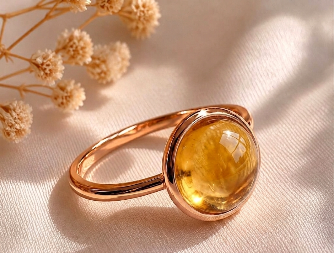Citrine High Dome Cocktail Ring - Image 2