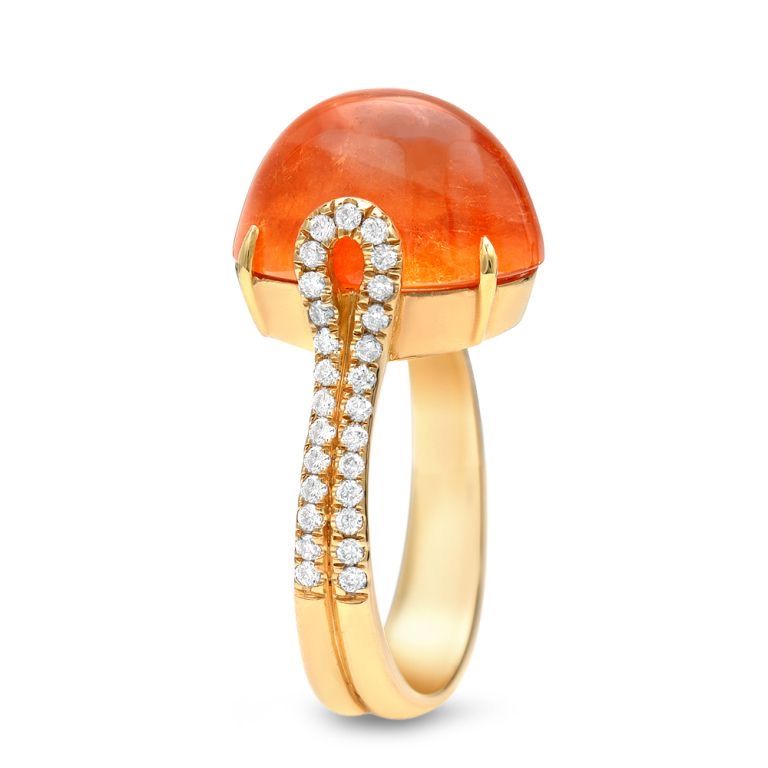 Carnelian High-Dom Cocktail Ring