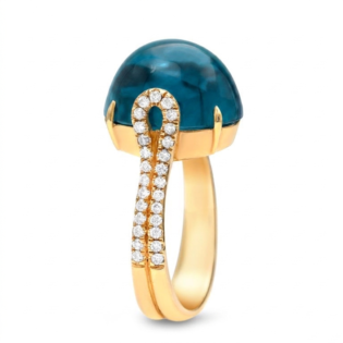 London Blue Topaz High-Dom Cocktail Ring