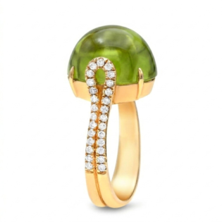 Peridot High-Dom Cocktail Ring