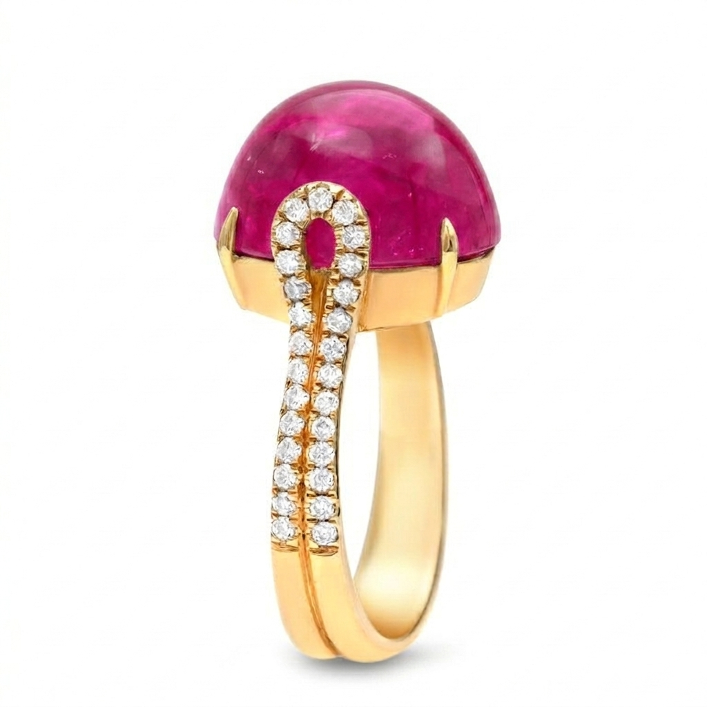 Ruby High-Dom Cocktail Ring