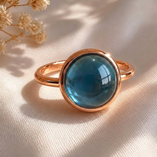 London Blue Topaz High Dome Cocktail Ring